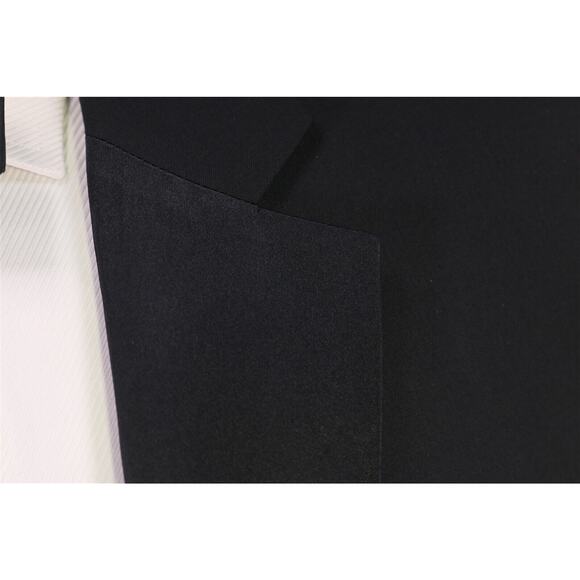 Hugo Boss The Stars/Glamour Black 2-Btn Notch Lapel Wool Tuxedo Formal Suit 46L - Picture 5 of 10